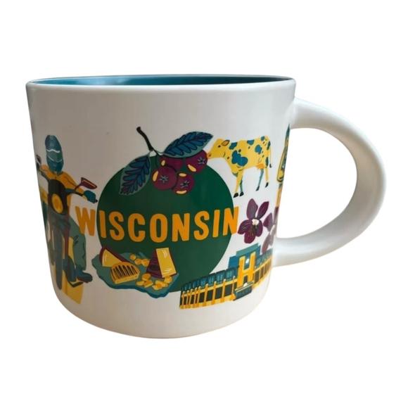 Starbucks Discovery Series WISCONSIN Coffee Mug Cup 14oz NWT Badgers Packers - Picture 1 of 8